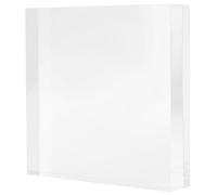 DOITOOL Organizador de Joyas Cuadrado de Acrílico Transparente 8X8X18 CM Resistente para Exhibición en Hogar y Oficina Base Fuerte para Almacenamiento de Cosméticos y Figuras