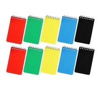DOITOOL Paquete de 10 mini libretas de espiral - Libretas de bolsillo pequeñas A7 de colores - Bloc de notas de 7,6 x 12,7 cm con encuadernación en espiral y hojas rayadas para material escolar,