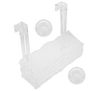 DOITOOL para Acuario con Ventosa Grande Transparente Soporte para Plantas Acuáticas Portamacetas de Acrílico Resistente para Peceras para Plantas Naturales y Espacios de Ocultación para