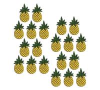 DOITOOL Parches Bordados de Piña Termoadhesivos para Ropa y Manualidades, 20 Unidades, Parches de Apliques Tropicales en Hilo de Bordar, Accesorios Decorativos para Chaquetas, Bolsos