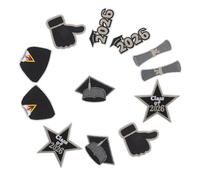 DOITOOL Parches Termoadhesivos Bordados para Graduación 12 Piezas Parches Decorativos para Ropa y Mochilas Apliques Adhesivo para Planchar Ideales para Personalizar Chaquetas y