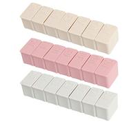 DOITOOL Pastillero de viaje, 3 unidades, 7 rejillas semanales, caja de almacenamiento de pastillas portátil, caja de medicina de una sola fila, caja de pastillas, estuche de viaje
