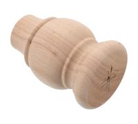 DOITOOL Pata de Madera Maciza Tallada para Muebles 8x12 Cm, Pata Redonda Cilíndrica para Sofá, Armario y Mesa, Accesorio Decorativo Resistente para Muebles de Salón