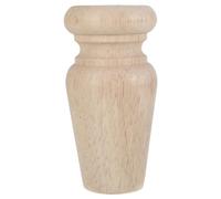 DOITOOL Patas de Madera Maciza Estilo Francés Redondas 6X12 CM para Sofá Mesa Auxiliar y Gabinete Juego de Patas de Repuesto para Muebles Soporte Resistente y Decorativo