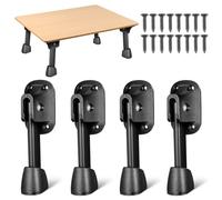 DOITOOL Patas de Mesa Plegables de Hierro 100mm 4 Piezas para Muebles, Patas de Escritorio y Mesa de Centro Resistentes para Reparación y Montaje en Oficina y Hogar
