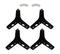 DOITOOL Patas de Metal Triangulares para Muebles 10 CM Altura en Negro Mate Tornillos 4 Piezas para Sofá Mesa Armario y Silla Patas de Repuesto Resistentes y Multifuncionales Hogar