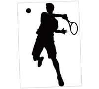 DOITOOL Pegatina de Pared Deportiva Tenis Autoadhesiva para Habitación Infantil y Gimnasio Decoración Adhesiva para Dormitorio Sala de Fitness Vinilo Nocturno Decorativo sin Residuos