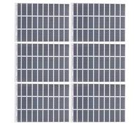 DOITOOL Pegatinas Adhesivas de Panel Solar en Miniatura para Maquetas Arquitectónicas, 6 Hojas Autoadhesivas Resistentes Decoloración para Manualidades de Bricolaje y Construcción