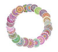 DOITOOL Pegatinas Decorativas De Mandala Vintage para Portátil y Equipaje, Diseño Creativo, Adhesivas Impermeables, para Botella y Cuadernos, Set De 2 Unidades PVC Resistente para Uso Diario