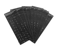 DOITOOL Pegatinas para Teclado de Portátil en Portugués, 10 Unidades, Material PVC Resistente, Fondo Negro Mate con Letras, Protector Práctico para Ordenador, Uso en Oficina
