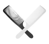 DOITOOL Peine de Corte Curvo para Hombre 2 Unidades Negro y Dientes Redondeados Flexibles Antistáticos para Máquina Cortar Pelo Profesional Uso en Peluquería y Casa