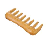 DOITOOL Peine De Masaje De Dientes Anchos De Madera Natural Para Estilizado y Cuidado Del Cabello Accesorio Ergonómico Para Relajar El Cabelludo y La Circulación Sanguínea