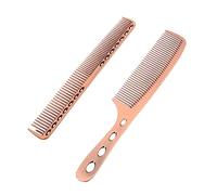 DOITOOL Peines De Aluminio Para y Peluqueros Desenredantes Para Corte De Cabello Diseño Antiestático Color Bronce Herramienta Profesional Para Hombres y Mujeres