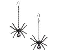 DOITOOL Pendientes Colgantes para Mujer y Niñas Estilo Araña de Halloween, Ligeros y Firmes, Aleación y Circonitas para Fiestas y Uso Diario