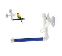 DOITOOL Perchero De Ducha para Aves Ventosas Soporte Portátil para Baño Estación De Baño para Periquitos Canarios y Agapornis Instalación Fácil Ventana o Pared