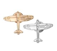 DOITOOL Pin de Solapa Avión Mini 2 Piezas Dorado y Plateado, Accesorio Elegante para Mujer y Hombre, Pin de Moda Temática de Viajes para Traje, Abrigo y Eventos Formales