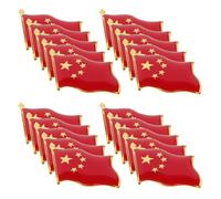 DOITOOL Pin Nacional Rojo de Aleación Estrella de Cinco Puntas, Diseño Elegante y Ligero para Eventos Temáticos y Cualquier Ocasión, Paquete de 20 Piezas