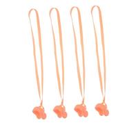DOITOOL Pinzas de Nariz de Látex para Natación Cordón, 4 Piezas Convenientes y Resistentes para Niños y Adultos en Lecciones de Natación