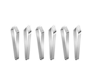 DOITOOL Pinzas Mango Cómodo de Acero Inoxidable para Espinas de Pescado 6piezas Color Plata, Herramienta Manual para Eliminar Espinas y Pececillos de Plata
