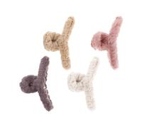 DOITOOL Pinzas Pelo de Peluche 4piezas para Mujer y Niñas, Diseño Sencillo y Moderno, Sujetan el Cabello Firmeza para Rutina de Belleza Matutina Color Aleatorio
