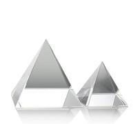 DOITOOL Pirámide de Cristal Óptico de 60mm de Cuatro Lados en Plata, Prisma Que Refracta Luz para Decoración del Hogar y Oficina, Adecuado para Investigación del Arco Iris