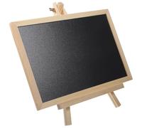 DOITOOL Pizarra de Madera Pequeña de Sobremesa con Caballete Tablero de Tiza Reutilizable para Dibujo y Mensajes para Decoración Fiestas y Hogar