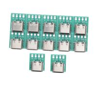 DOITOOL Placa de Conector Hembra USB Tipo C 3.1 para Transmisión de Datos Estable 12 Piezas Tecnología Serial, Material PCB y Aleación de Zinc y Uso en Cable Tipo C