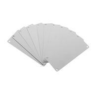 DOITOOL Placas de Acero Inoxidable 80X40 MM 10 Piezas Placas Metálicas en Blanco para Grabado para Señalización Resistentes y Duraderas