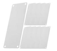 DOITOOL Placas de Identificación de Acero Inoxidable 80X40 MM 10 Piezas Superficie Lisa para Grabado Placas Metálicas con 4 Orificios Resistente y Apta para Puertas Interiores y