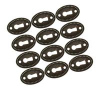 DOITOOL Placas Decorativas Ovaladas para Cerraduras de Gabinete Vintage, 12 Piezas de Aleación de Zinc 35x23 Mm, Cubiertas de Cerradura para Muebles Antiguos, Decoración para Armarios