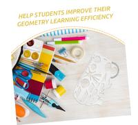 DOITOOL Plantilla de Dibujo Geométrico Multifuncional para Estudiantes Regla de Medición Resistente de PVC para Diseño y Dibujo Artístico