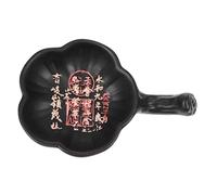 DOITOOL Plato de Tinta Cerámico Multifuncional con Diseño Floral Soporte para Pinceles de Caligrafía y Plato de Tinta para Escritura Oriental