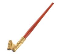 DOITOOL Porta Plumín Retro Estilo Caligrafía Ligera y Resistente Soporte Ergonómico de Ferroaleación y Madera para Escritura Artística y Práctica de Lettering Adulto