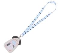 DOITOOL Porta Tarjetas de Identificación con Cordón para Cuello en Forma de Animal de Dibujos Animados, Diseño Transparente y Protección para Tarjetas, Adecuado para Trabajo y Escuela