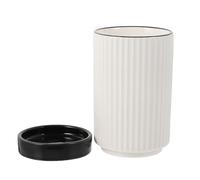 DOITOOL Porta utensilios de cerámica blanco, diseño nórdico, soporte multiusos para organizar cubiertos y utensilios de cocina, apto para microondas, 1 pieza