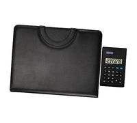 DOITOOL Portafolio de Negocios de Piel con y Notepad Organizador Multifuncional de para Reuniones y Incluye Calculadora de Dígitos y Notas
