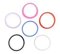 DOITOOL Protector de Anillo Fijo para Paleta de Tenis de Silicona, Banda de Agarre Absorbente Antideslizante 6 Piezas para Jugadores Que Sudan Fácilmente