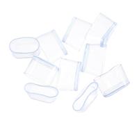 DOITOOL Protectores Antideslizantes para Patas de Silla y Mesa Fundas Ovaladas Transparentes de PVC 10 Unidades Almohadillas Resistentes y Protectoras para Suelos Duros como Parquet y