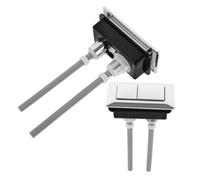 DOITOOL Pulsador Roca de Doble Descarga para Inodoro, Botón Rectangular Abs Plata, Repuesto Fácil de Cisterna, 2 Piezas para Baño Color Aleatorio