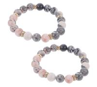 DOITOOL Pulsera Bohemia de Piedras Naturales y Cristal, 2 Piezas, Estilo Elegante y Creativo, para Aniversario o Cumpleaños, Aporta Bienestar y Autoestima