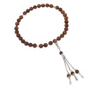 DOITOOL Pulsera de Cuentas de Tasbih Islámicas de Madera de Flores de Sándalo 33 Cuentas Grandes Natural Meditación Decorativa Unisex Estilo Medio Oriente
