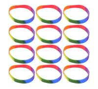 DOITOOL Pulseras de Silicona Arcoíris Lgbt Pride 12 Piezas, Pulseras del Orgullo Gay Coloridas, Material Suave y Cómodo, Accesorio para Fiestas, Citas y Uso Diario