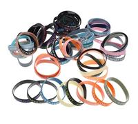 DOITOOL Pulseras Elásticas de Silicona Unisex Frases Motivacionales, 100 Piezas Multicolor (Verde, Violeta, Negro y Tonos Claros), Bandas Flexibles para Adolescentes, Accesorios de Vestir