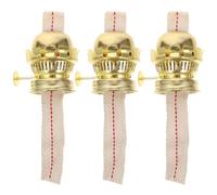 DOITOOL Quemador de Lámpara de Aceite Metálico Ajustable Mecha para Lámpara de Queroseno 3 Piezas Accesorio Retro Uso Doméstico y Decoración Reemplazo Duradero