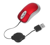 DOITOOL Ratón con Cable Compacto Y Portátil Color Rojo Silencioso 1600 dpi Adecuado para La Oficina Y El Hogar Cómodo para Manos Izquierdas Y Derechas