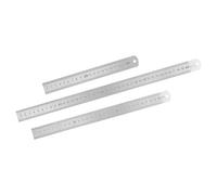 DOITOOL Regla de Acero Inoxidable Escala Doble Cara y Resistente al Desgaste de 3 Piezas Regla Metálica de Alta Precisión y 20-40cm para Dibujo y Escuela
