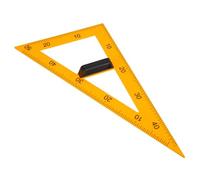 DOITOOL Regla Triangular Magnética de 40 Cm Plástico Amarillo, Herramienta Didáctica Multifuncional para Enseñanza Matemática, Accesorio de Dibujo Escolar con Mango Desmontable para Aula