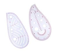 DOITOOL Reglas Para Cortar Tela y Patronaje Para Costura, Juego De 2 Unidades, Color Transparente, Multifuncionales, Precisión Profesional, Para Confección y Diy Ropa, Uso En Talleres y Manualidades