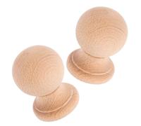 DOITOOL Remates Decorativos de Madera Dura para Postes 6x4 Cm, 2 Piezas, Estilo Columna Romana, Acabado Pulido, para Escaleras, Camas y Manualidades
