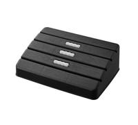 DOITOOL Reposapiés Ergonómico con Rodillos Antideslizante para Oficina y Hogar Soporte para Pies bajo Escritorio Taburete Multifuncional Negro con Función Masaje